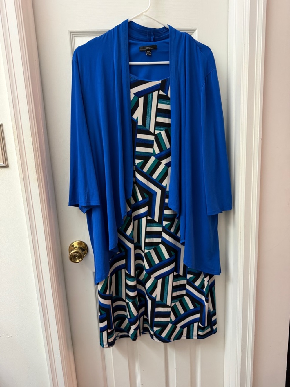 R&K Royal Blue Sleeveless Dress with Matching Jacket